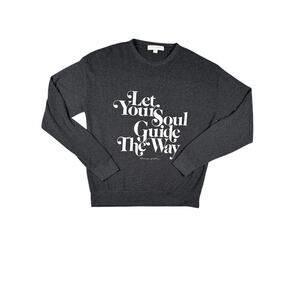 Spiritual Gangster Womens Sz S Guide The Way Relaxed Savasana Sweater Graphic